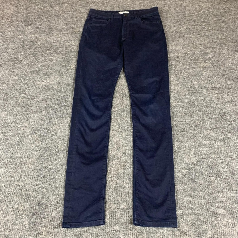 Monfrère‎ Jeans Mens 30x34 Blue Straight Slim Dark Wash Denim Pockets Stretch
